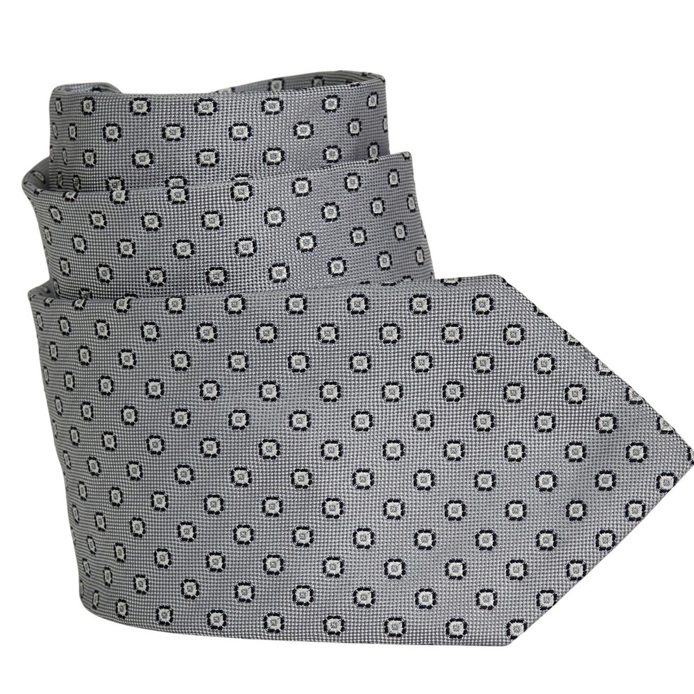 JOS. A. BANK Executive Collection Silk Necktie Designer Geometric Gray/Black